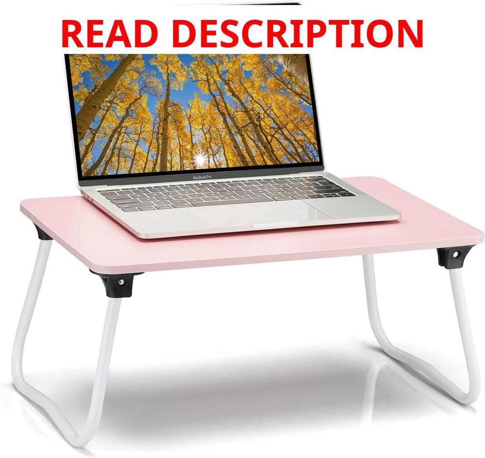 Ruxury Foldable Lap Desk Laptop Stand Pink
