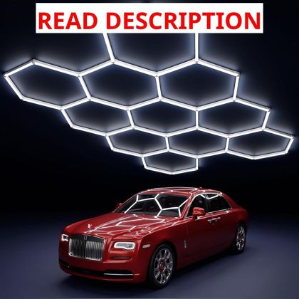 MODERN 11-Grid Hex LED Garage Light 6500K