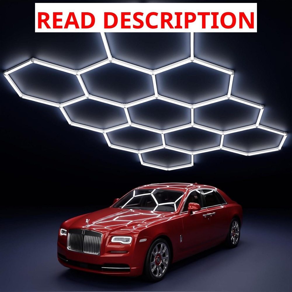 MODERN 11-Grid Hex LED Garage Light 6500K
