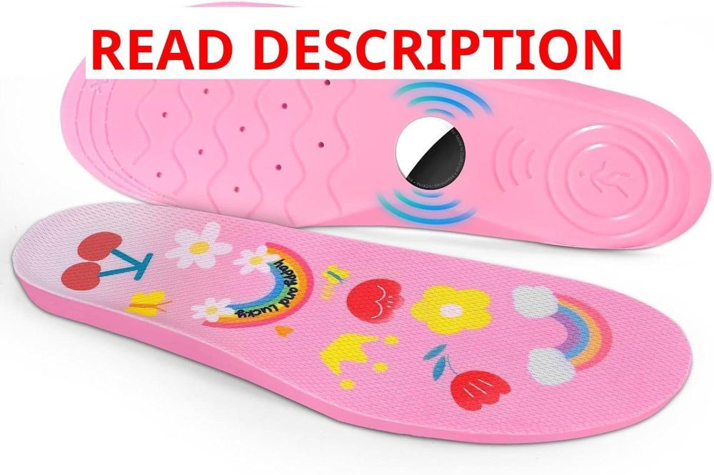Kids Insole with Airtag Holder (Pink)