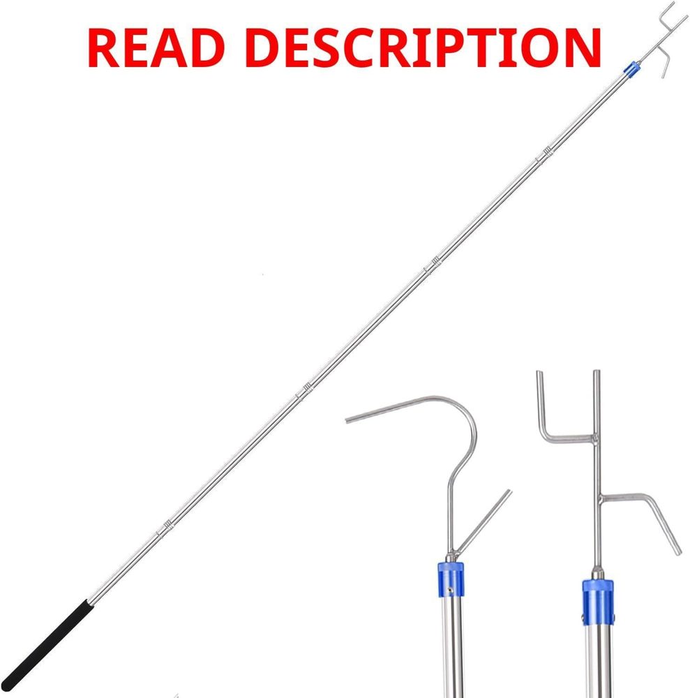 Adjustable Clothes Hook Pole 29"-74"