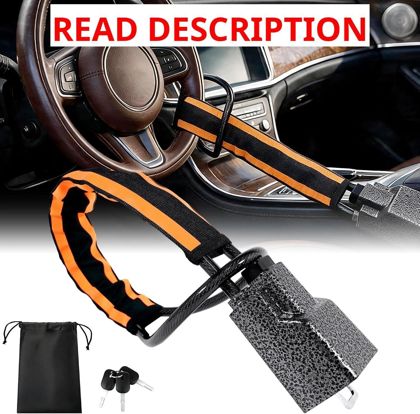 Steering Wheel Lock Anti-Theft Device 3 Keys