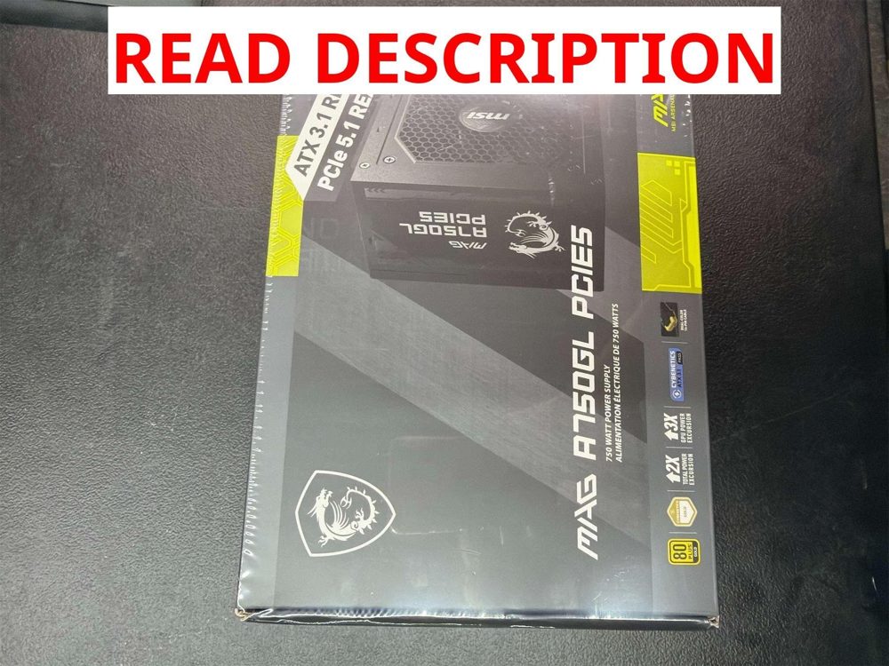 MSI MAG A750GL 750W PCIe 5.1 PSU 80+ Gold