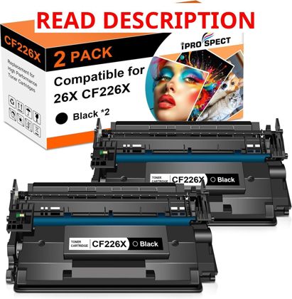 26X Black Toner Cartridge 2 Pack for HP CF226X