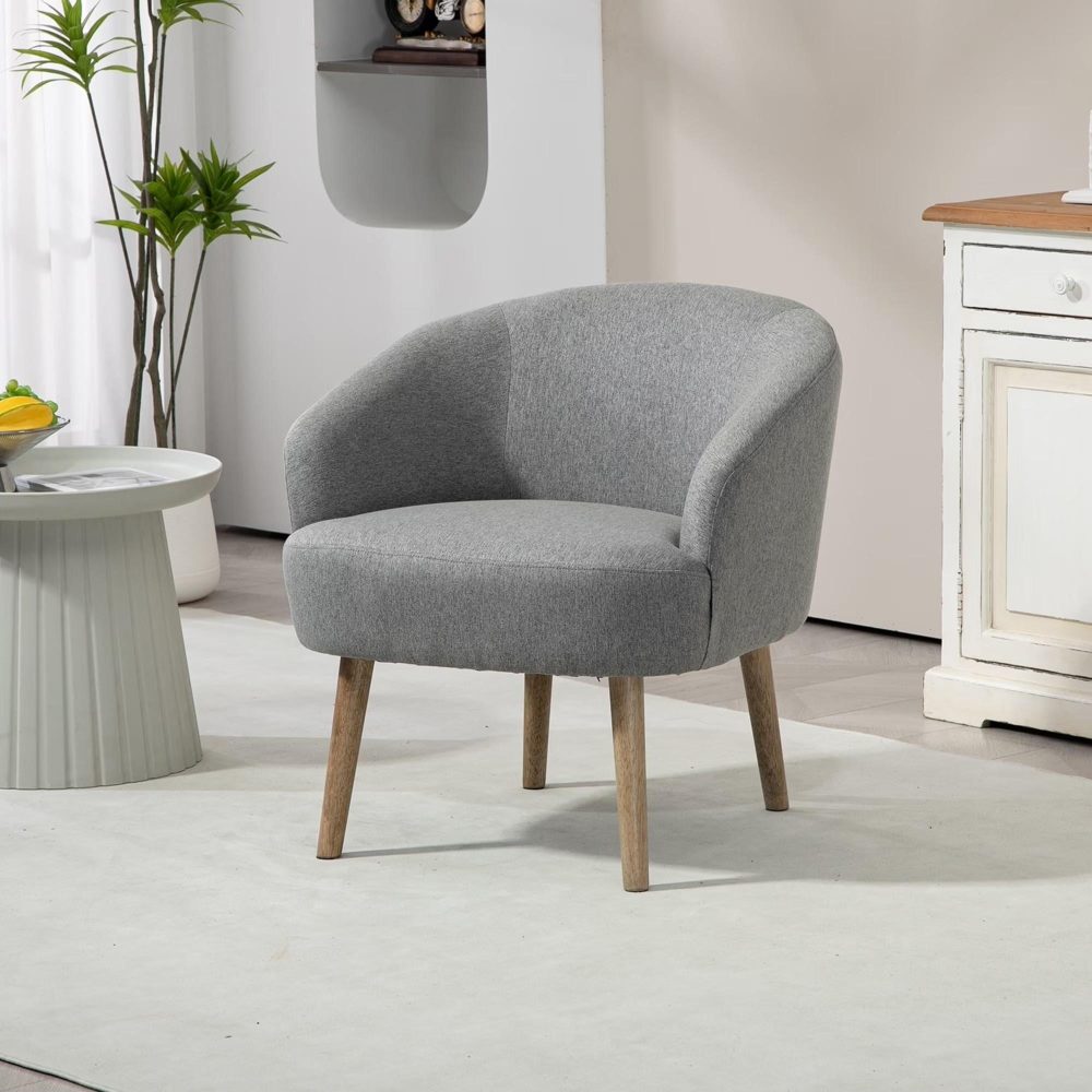 Mainstays Curved Textured Accent Chair Gray