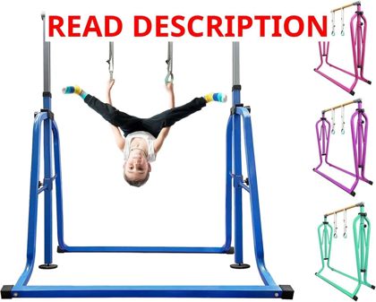Foldable Gymnastics Bar with Rings 3 5'
