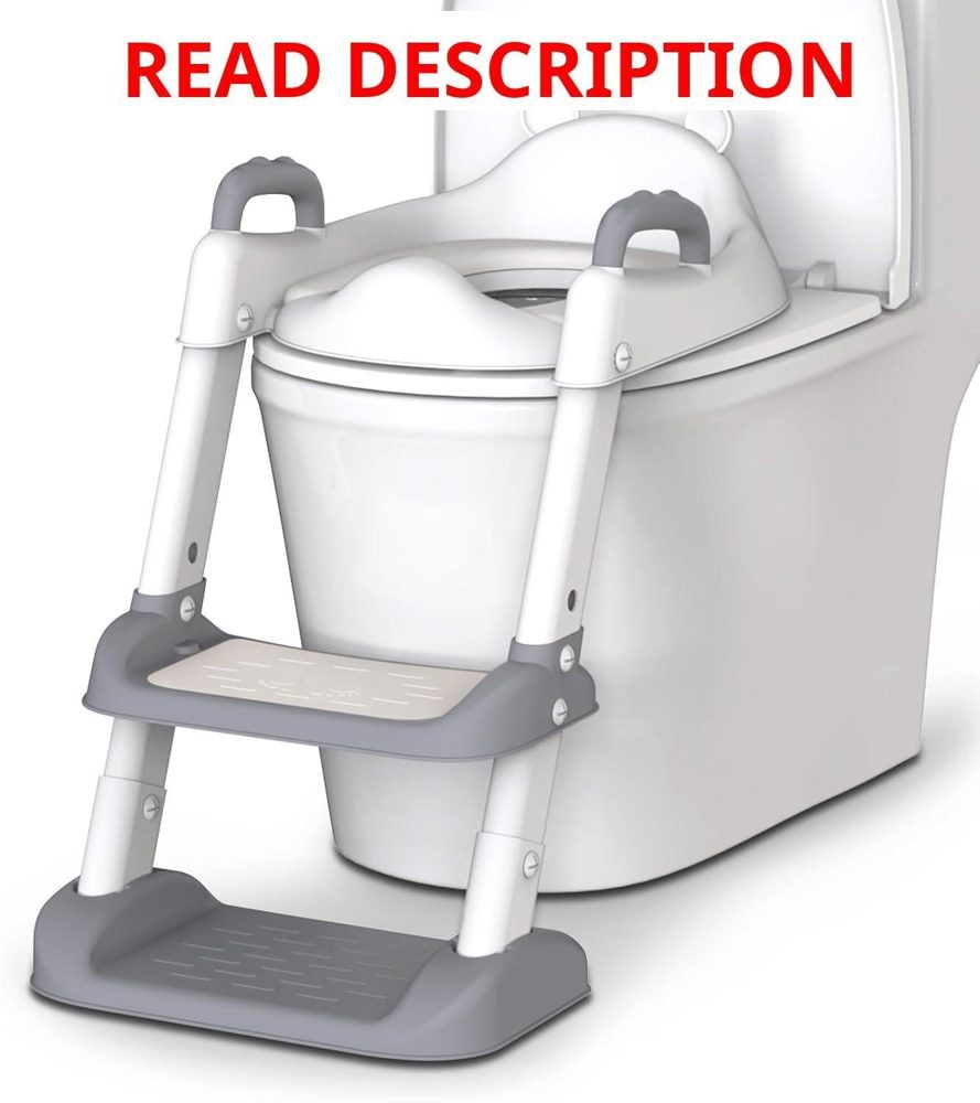 HBTower Potty Seat with Step Stool Grey