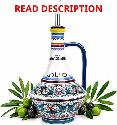 Ceramic Olive Oil Dispenser Bottle 18.3 oz