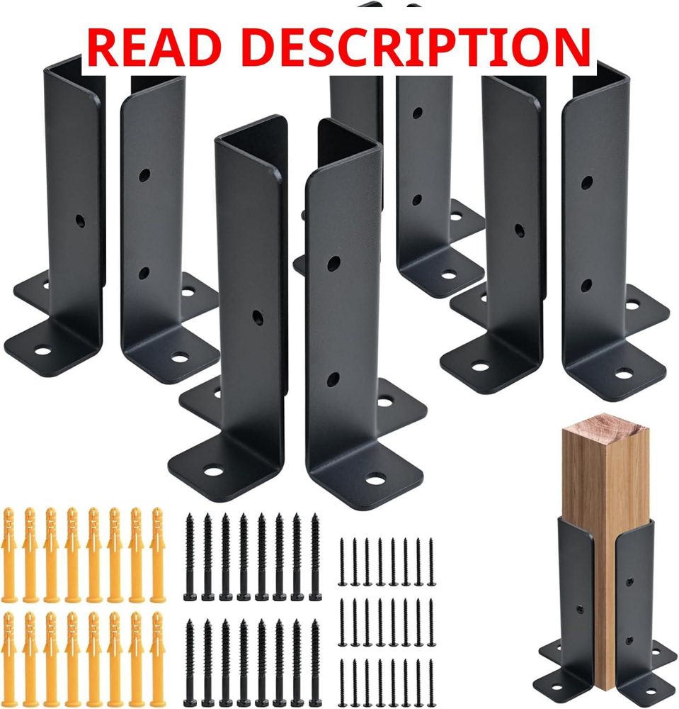 8 Pcs Deck Post Brackets 1.5x1.5 4x4