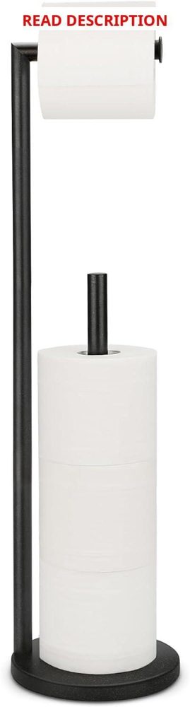 Toilet Paper Holder Stand Rustproof Black