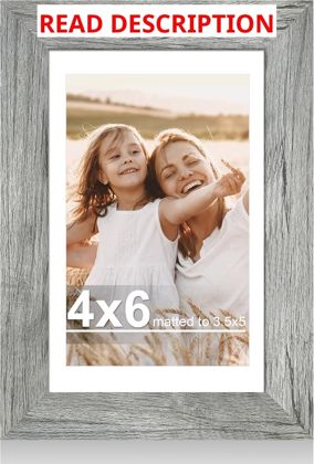 Hongkee 4x6 Picture Frame with Glass Wood