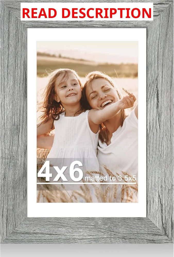 Hongkee 4x6 Picture Frame with Glass Wood