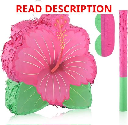 Sumind Pink Hibiscus Flower Pi ata Set