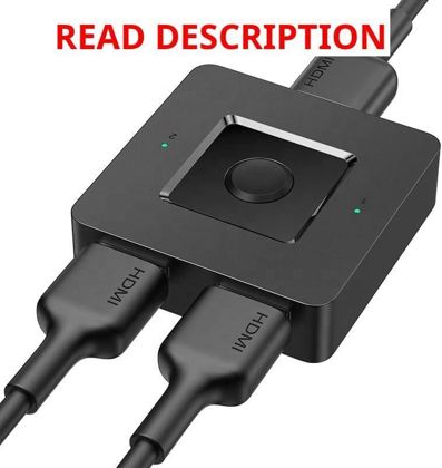 BD&M HDMI Switch 2 in 1 Out 4k@60hz Manual Hub