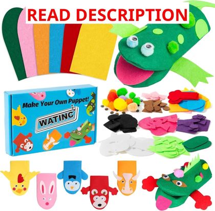 WATINC Hand Puppet Kit Felt Sock Puppet Toys