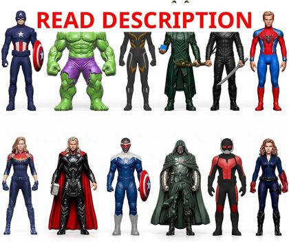 Super Hero Figure - 4.5" PVC Collectibles 12 pack