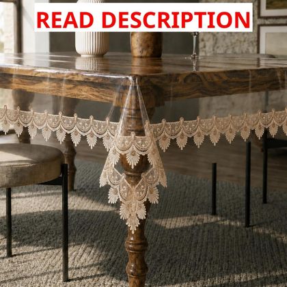 OtterVerz 11 Clear Vinyl Tablecloth 60x108