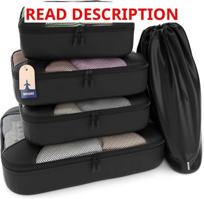 Shacke 5 Set Packing Cubes with Laundry Bag
