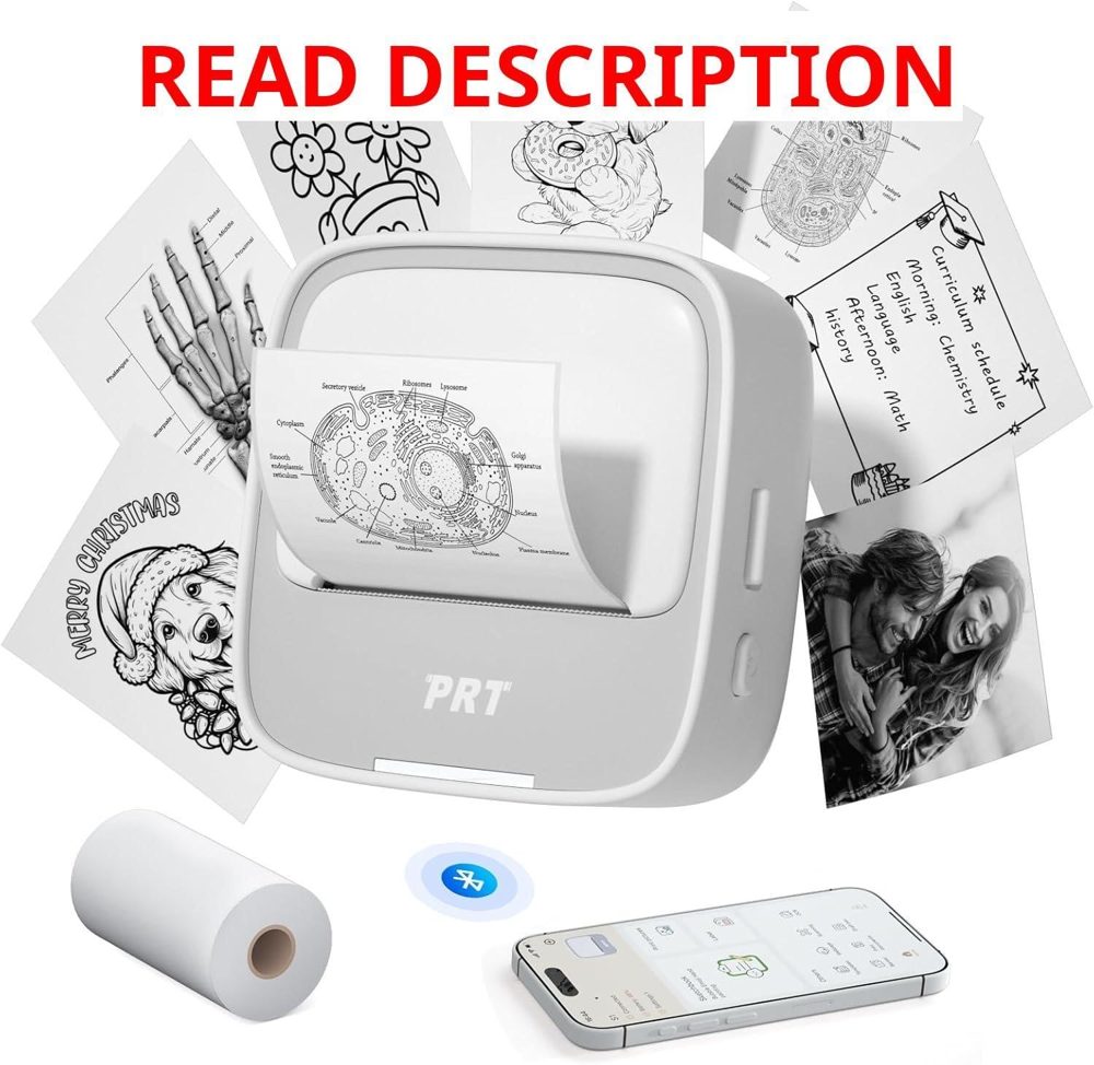 PRT Sticker Printer: Mini Bluetooth Labeler