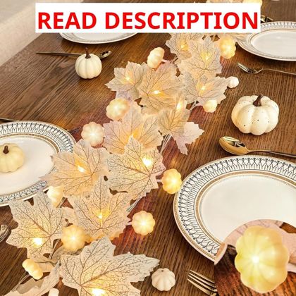 3D Pumpkin Lights & 40 LED Garland 13FT