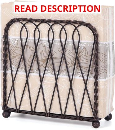 NIKKY HOME Vintage Metal Napkin Holder - Black