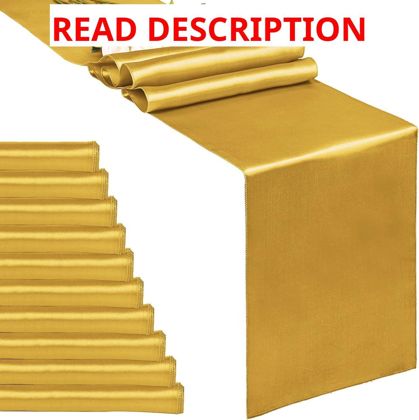 Gold Satin Table Runner 12 x 108 (10-Pack)