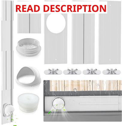 Insputer Portable AC Window Vent Kit w/Coupler