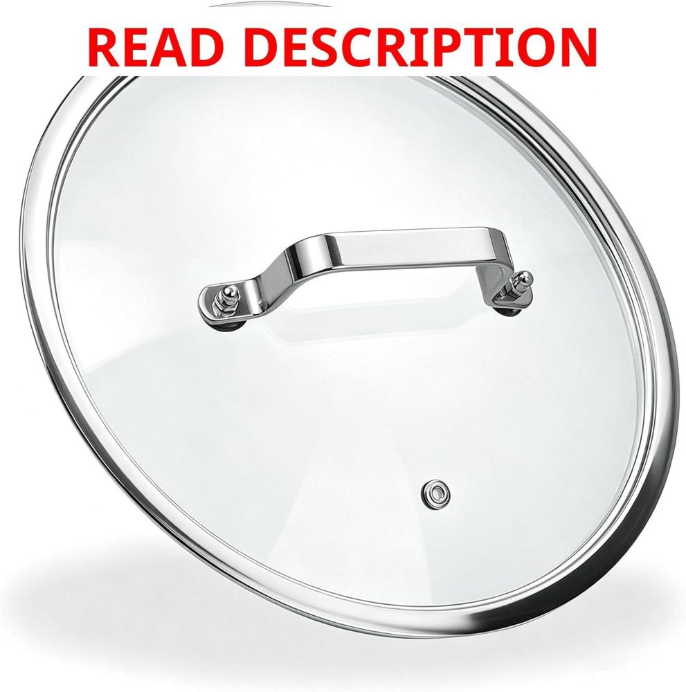 Tempered Glass Lid 10" Rectangular Handle