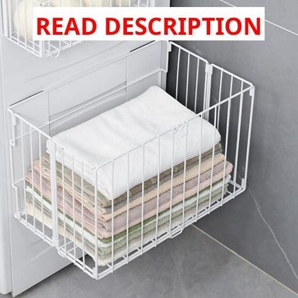 Magnetic Collapsible Laundry Basket White