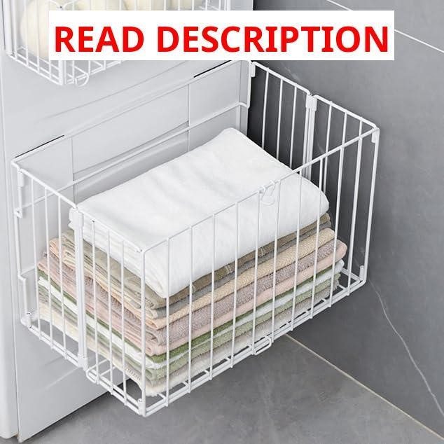 Magnetic Collapsible Laundry Basket White