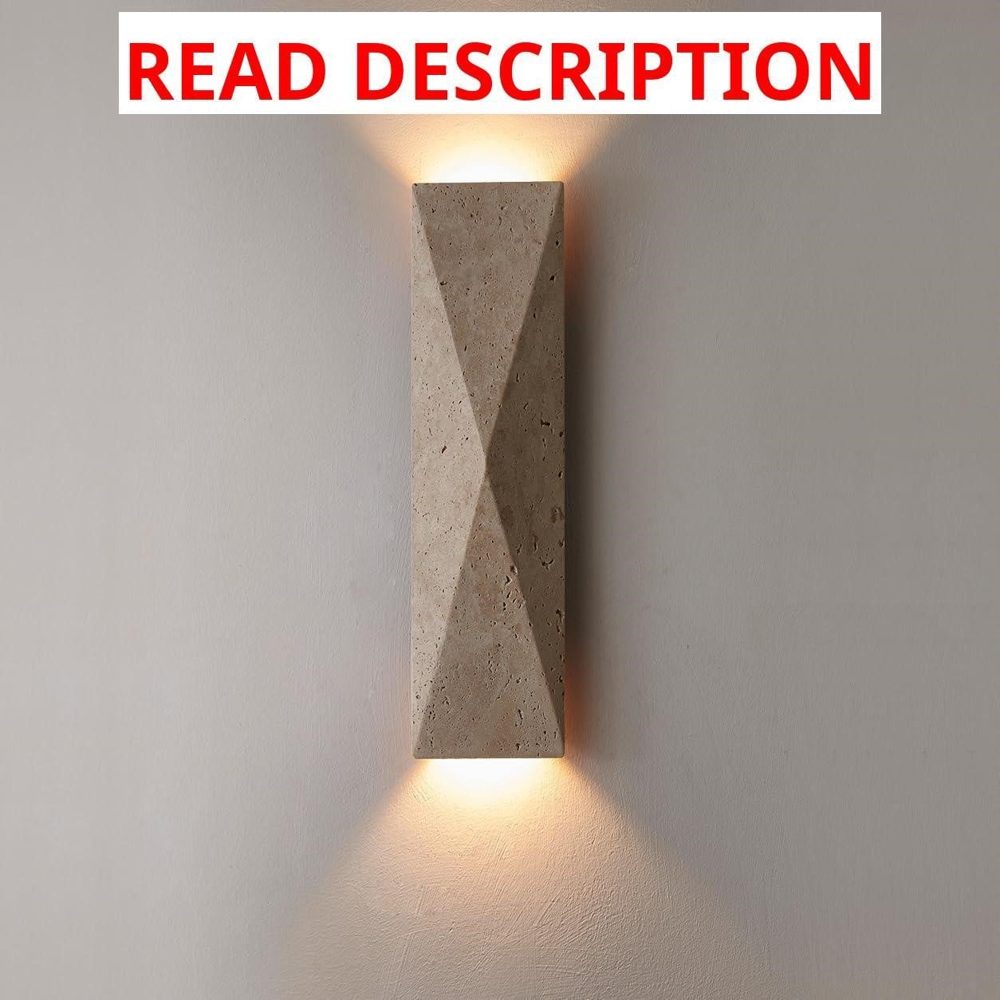 Travertine Wall Sconce: Up Down Light