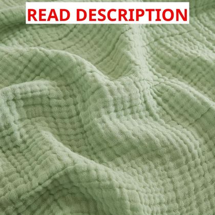 EMME Muslin Blanket Throw Sage Green 50" x 71"