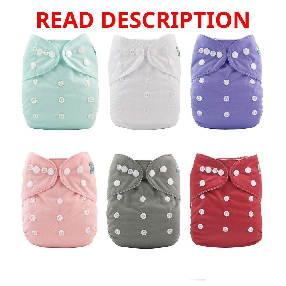 ALVA Baby Cloth Diaper Covers 6ct & 12 Inserts