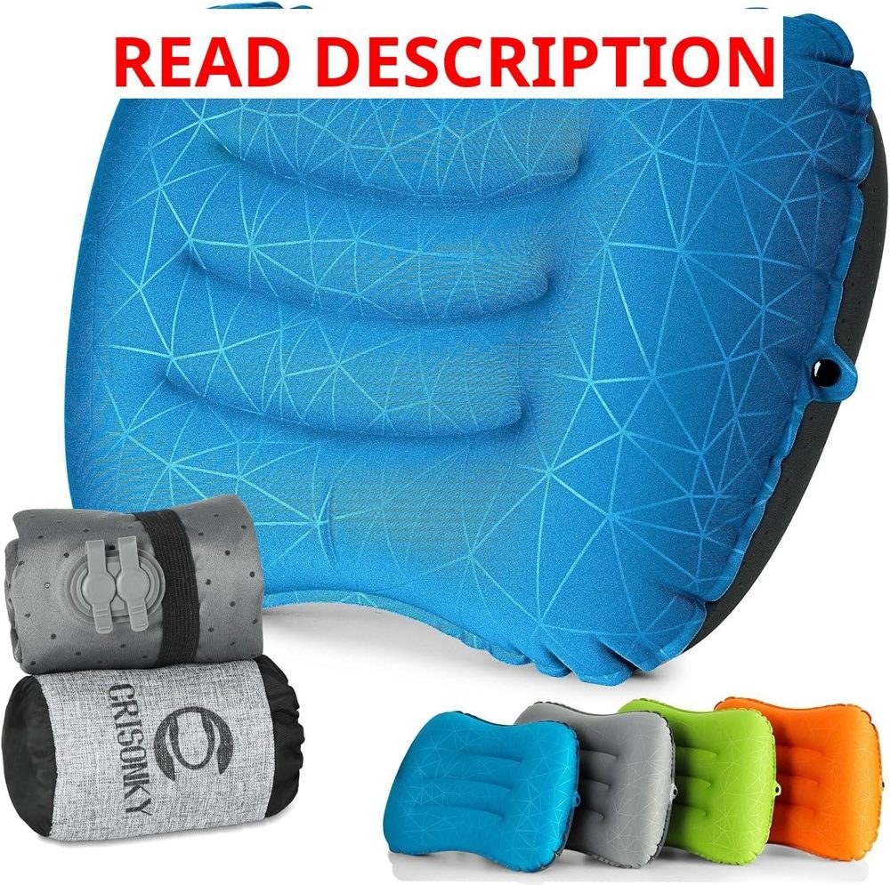 Crisonky Camping Pillow Pillow Navy Blue