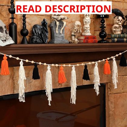 Janinka 4.92 ft Ghost Garland Tassel Banner