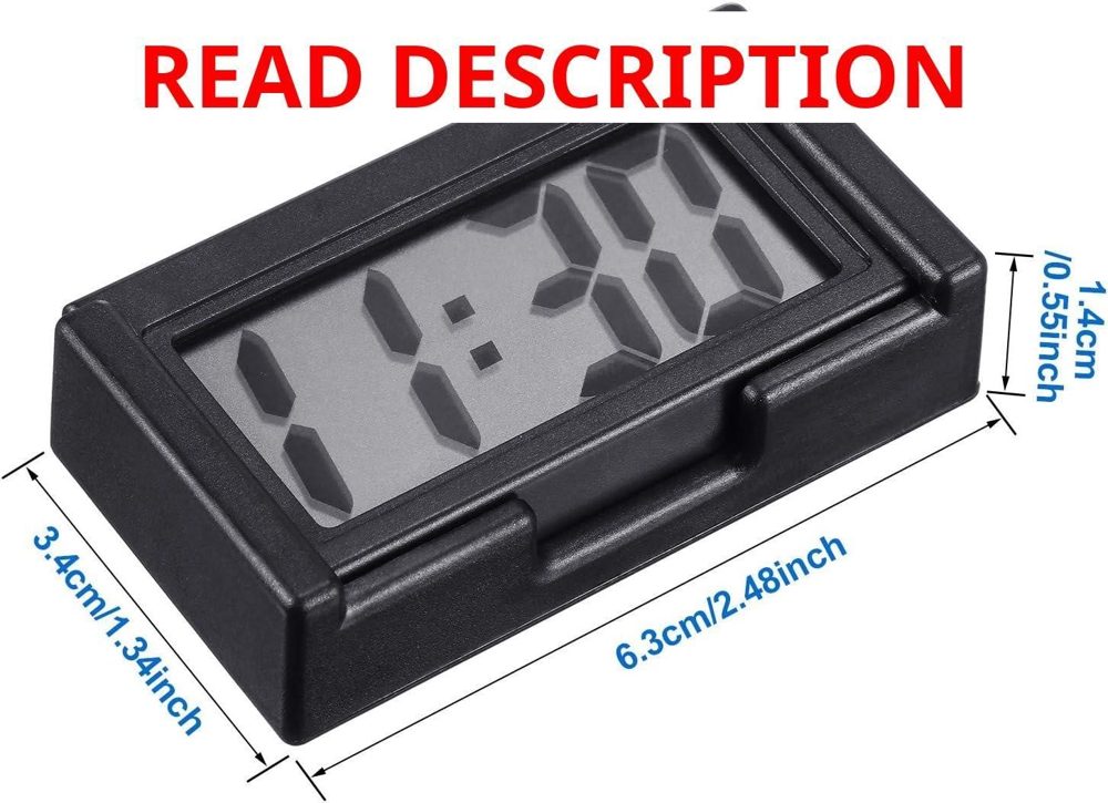 Frienda 2-Pcs Mini Digital Clock Sticker Black