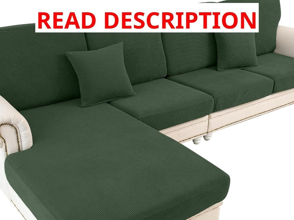 LA MEACK Couch Cushion Covers (Green)