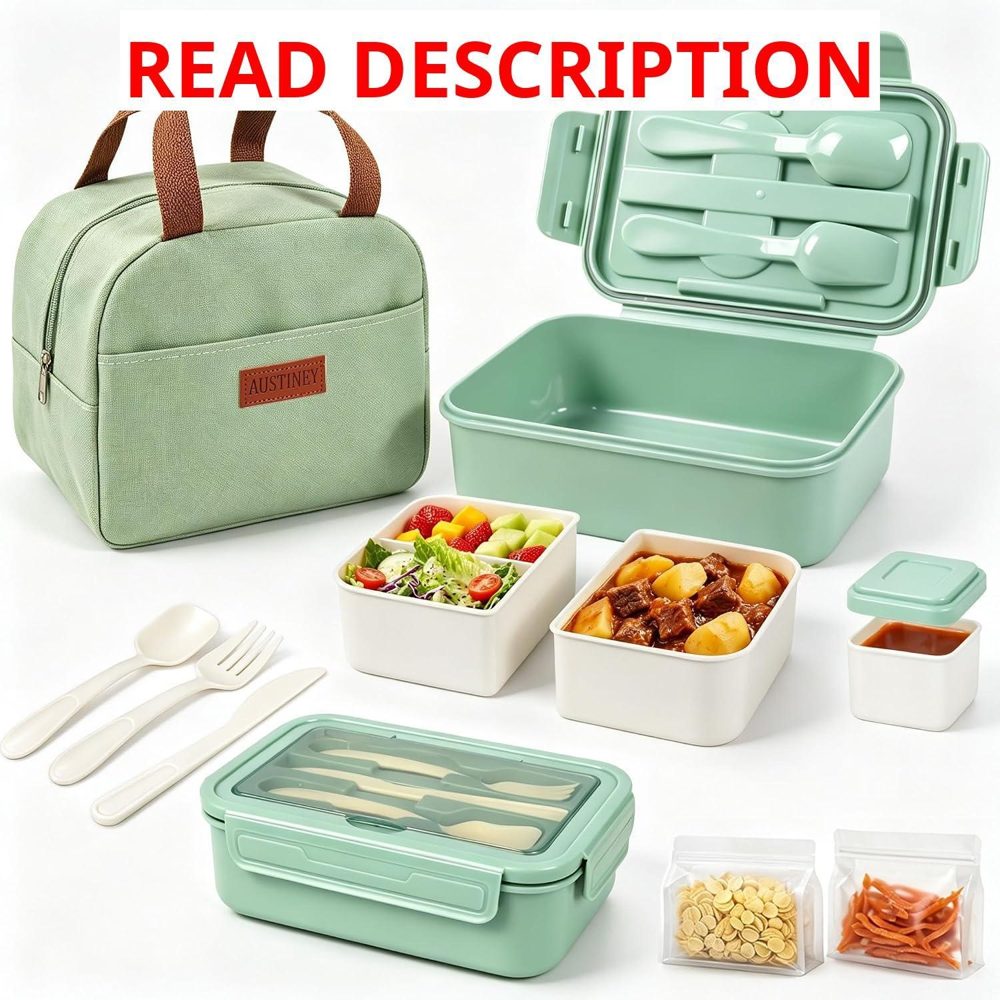 Bento Box 1400ml Lunch Container with Utensils