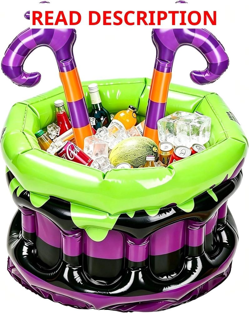 KIMOBER Inflatable Witch Legs Beverage Cooler