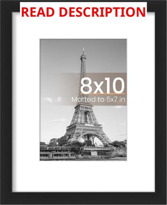 upsimples 8x10 Picture Frame Black 1 Pack