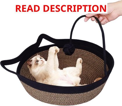 Large Cat Bed Cotton Rope Basket for Cats