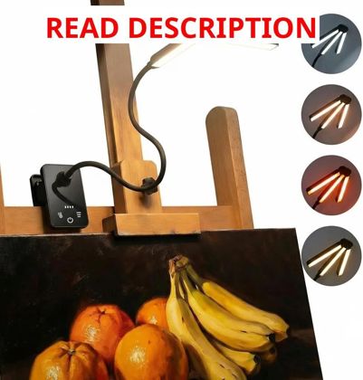 holoith 3-Head Clip-On LED Easel Lamp 300lm