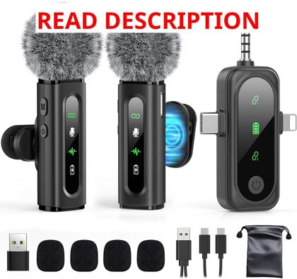GoorDik Wireless Lavalier Mic 4-in-1 Clip-on