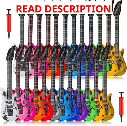 36 Pcs Inflatable Guitars Bulk for Parties 36"