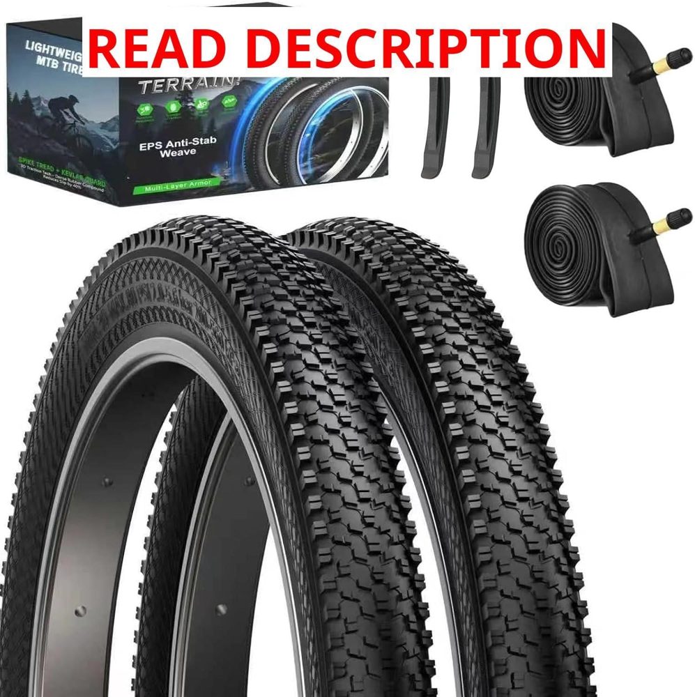 2-Pack Mountain Bike Tires Folding 20/24/26"