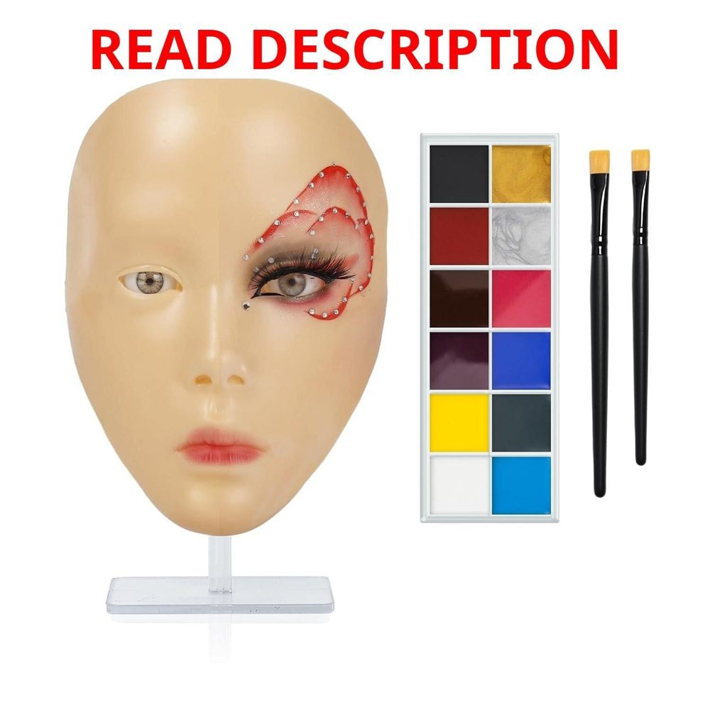 Makeup Practice Face Board Silicone Yellow