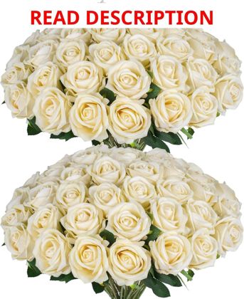 Champagne Roses Realistic Long Stem (50Pcs)