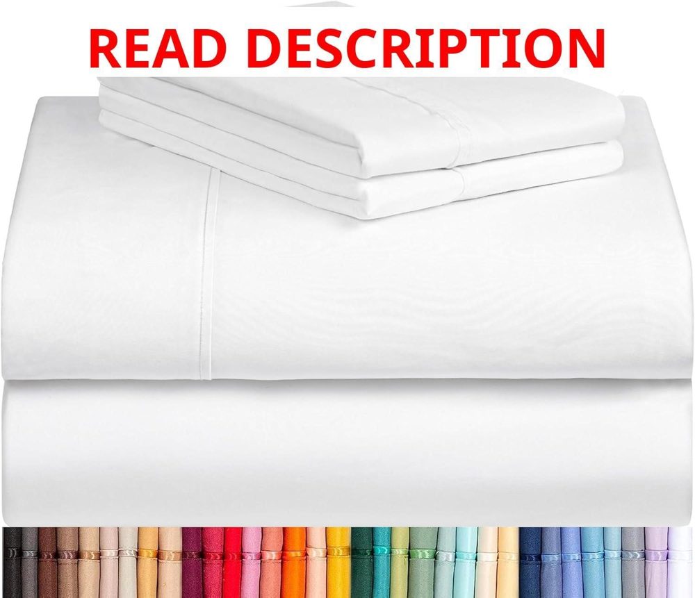 Full Size Sheets Cooling Deep Pocket 4PC - White
