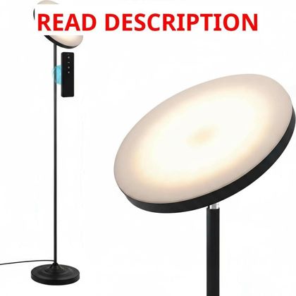 LED Torchiere Floor Lamp with Remote Control