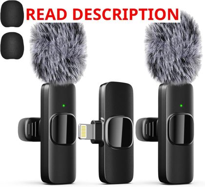 Wireless Lavalier Dual Mics for iPhone (Lightning)